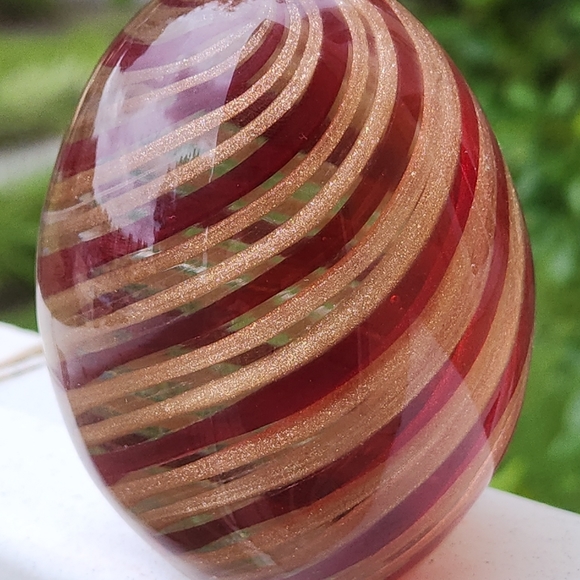 Vintage Handblown Murano Swirl Art Glass Paperweight Ferro & Lazzarini Italy - Picture 3 of 7